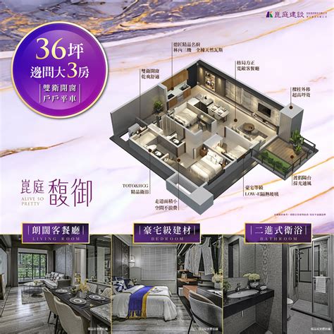 崑庭馥御格局圖|【崑庭馥御】開價34~40萬/坪，格局規劃2~3房